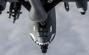 black and white motorcycle helmet, Fairchild A-10 Thunderbolt II, aircraft, military aircraft, mid-air refueling