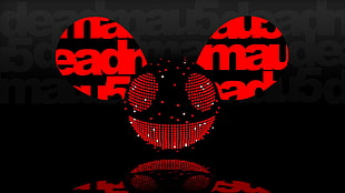 red and black Mickey Mouse decor, deadmau5