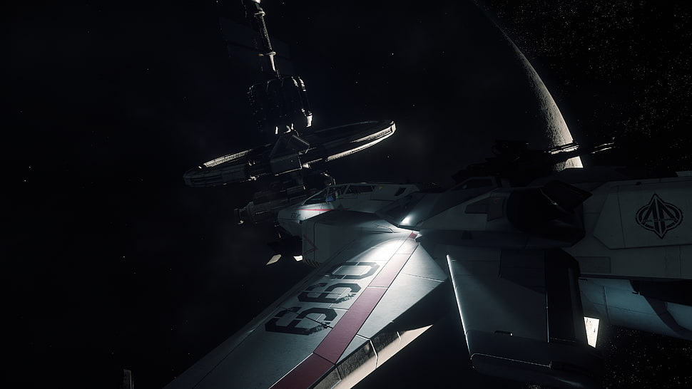 black and white helicopter toy, Star Citizen, video games, anvil aerospace, F7C-M Super Hornet HD wallpaper