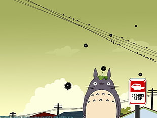 My Neighbor Totoru character, fantasy art, Totoro, anime, Studio Ghibli