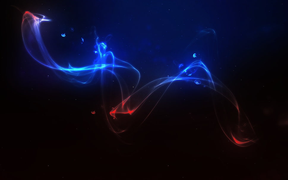 blue and red abstract digital wallpaper HD wallpaper