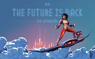 2015 The Future is Back The Gathering wallpaper, Kandu, futuristic, robot, clouds HD wallpaper