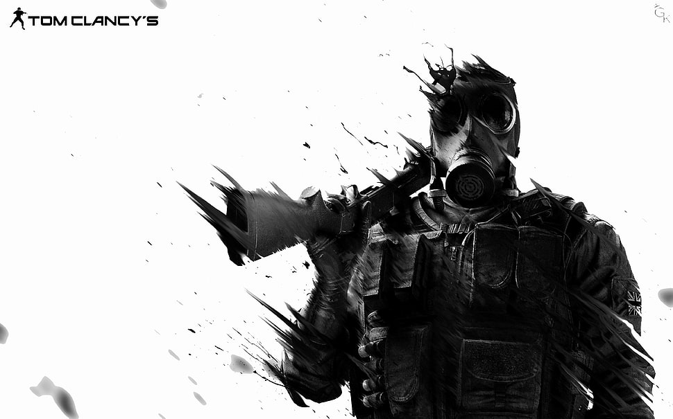 grayscale armored person photography HD wallpaper