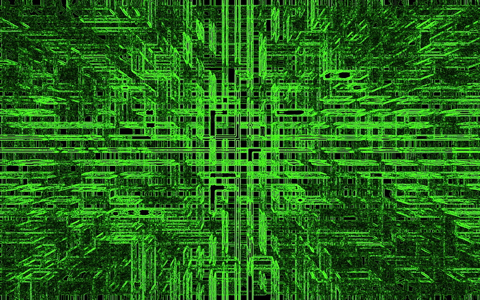 green meander print poster HD wallpaper