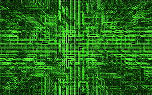 green meander print poster HD wallpaper