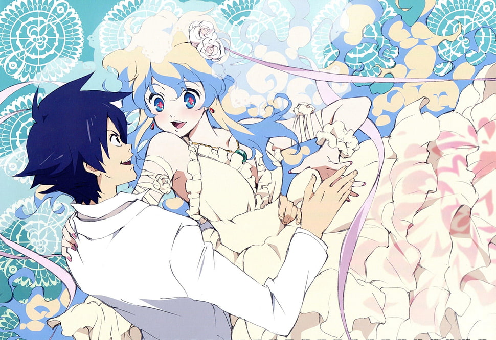 male and female anime character digital wallpaper, Tengen Toppa Gurren Lagann, anime HD wallpaper