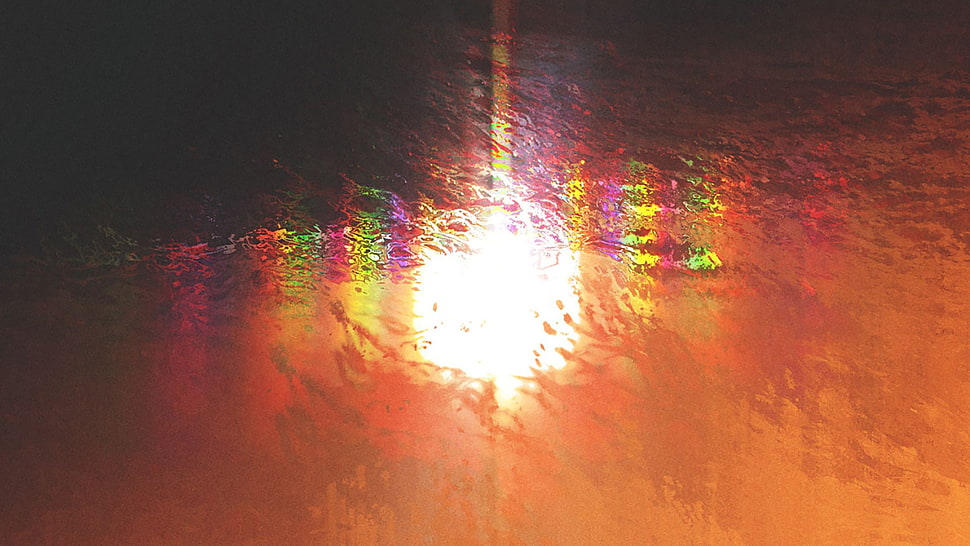 abstract, colorful, Sun, reflection HD wallpaper