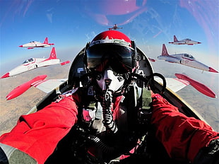 red aviator helmet, Turkish Stars, selfies, Turkish, Turkey