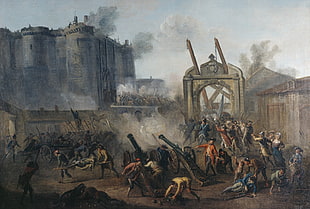 brown and black horse painting, french revolution