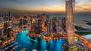 multi-storey building, city, Dubai HD wallpaper