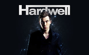 men's black coat with text overlay, Hardwell, DJ, music