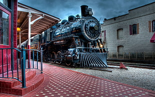 black coal train, steam locomotive