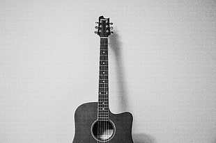 black-and-white, music, string instrument, guitar