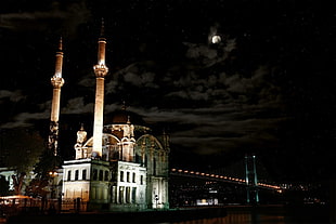 gray concrete building, mosque, Istanbul, Turkey, Bosphorus HD wallpaper
