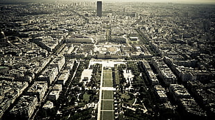 black and white area rug, Paris, aerial view, Tour Montparnasse, Hotel des Invalides HD wallpaper