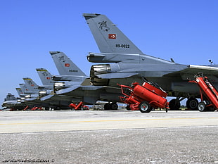 gray 89-0022 plane lot, General Dynamics F-16 Fighting Falcon, Turkish Air Force, Turkish Armed Forces, jet fighter HD wallpaper