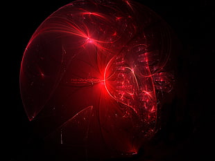red light fixture, abstract