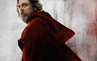 men's red cloak, Star Wars: The Last Jedi, Star Wars, Luke Skywalker, movies HD wallpaper