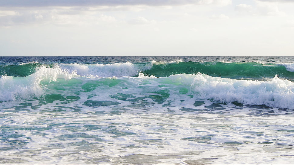 sea waves, nature HD wallpaper