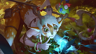 white-haired female character illustration, Battlerite, video games, artwork, digital art
