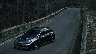 black 5-door hatchback, Subaru, Subaru Impreza , car, sports car