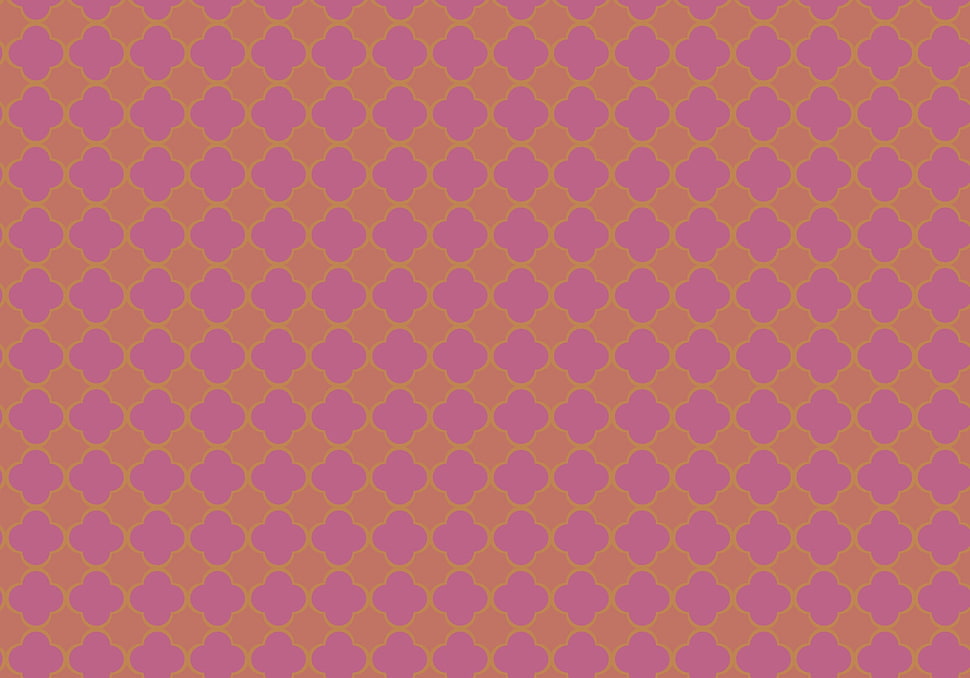 pink and brown quatrefoil pattern HD wallpaper