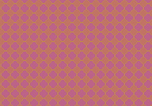 pink and brown quatrefoil pattern