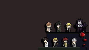 Death Note character illustrations HD wallpaper