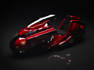 red concept motorcycle, Akira, motorcycle