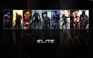 Elite digital wallpaper, The Witcher 3: Wild Hunt, Assassin's Creed, Tomb Raider, Hotline Miami 2 HD wallpaper