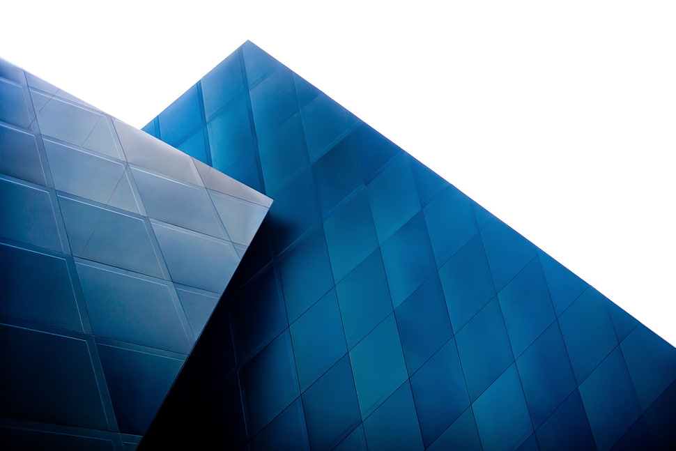 photography, architecture, abstract, blue HD wallpaper