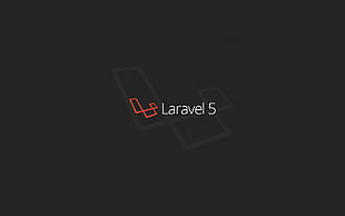 Laravel 5 text overlay with black background, Laravel, simple, code, programming