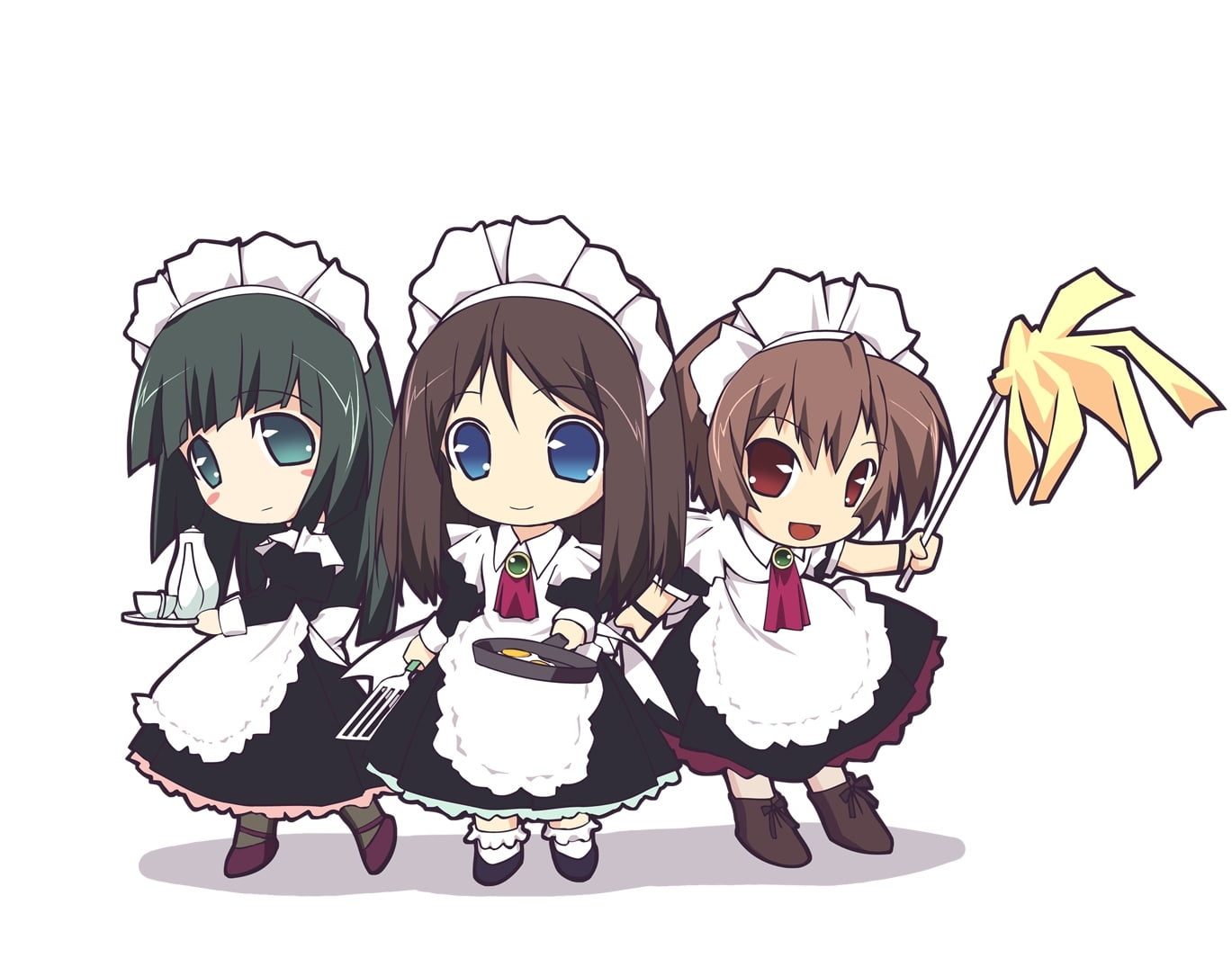 anime maid illustration screenshot