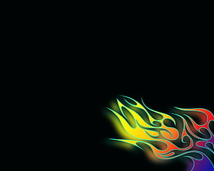multicolored fire illustration