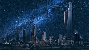 urban place with stars background wallpaper