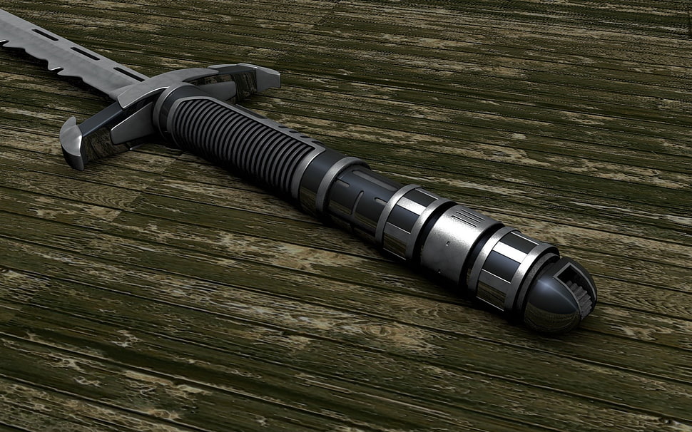 gray steel sword, sword HD wallpaper
