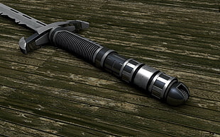 gray steel sword, sword HD wallpaper