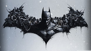 Batman Arkhan City digital wallpaper