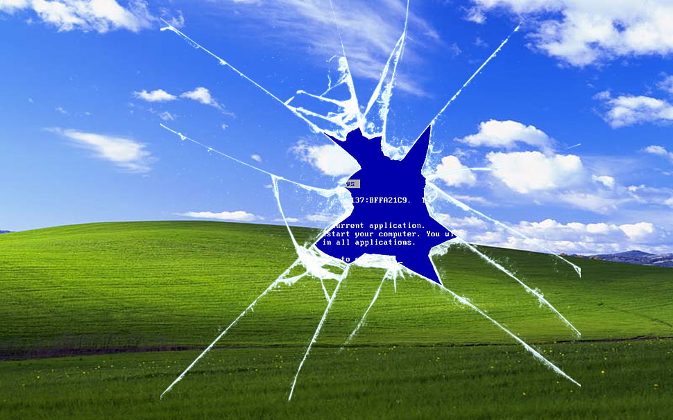 Cracked screen windows wallpaper HD wallpaper
