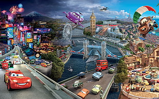 Disney Cars poster, car, Cars (movie), Pixar Animation Studios