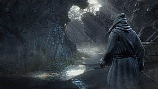 person's gray hoodie, Dark Souls III, Dark Souls, dark, Gothic HD wallpaper