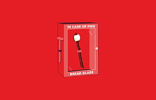 red and black emergency button clip art, minimalism, marshmallows, humor