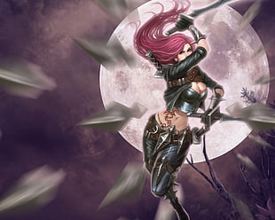 female character digital wallpaper, League of Legends, Katarina the Sinister Blade