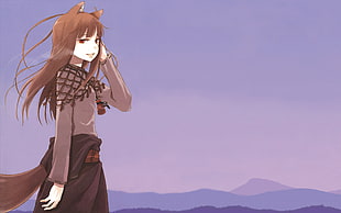 animated girl standing HD wallpaper