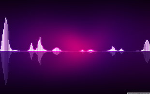 frequency wave illustration, sound wave, simple background, digital art