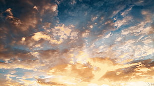 orange clouds, iPhone 6, nature, landscape HD wallpaper