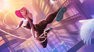 Spider-Gwen digital wallpaper