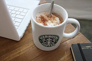 Starbucks coffee on top of table HD wallpaper