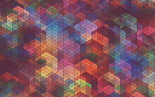 red and multicolored digital wallpaper, Simon C. Page, pattern, colorful, digital art
