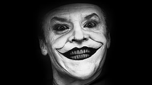 The Joker, Jack Nicholson, Joker, Batman, monochrome